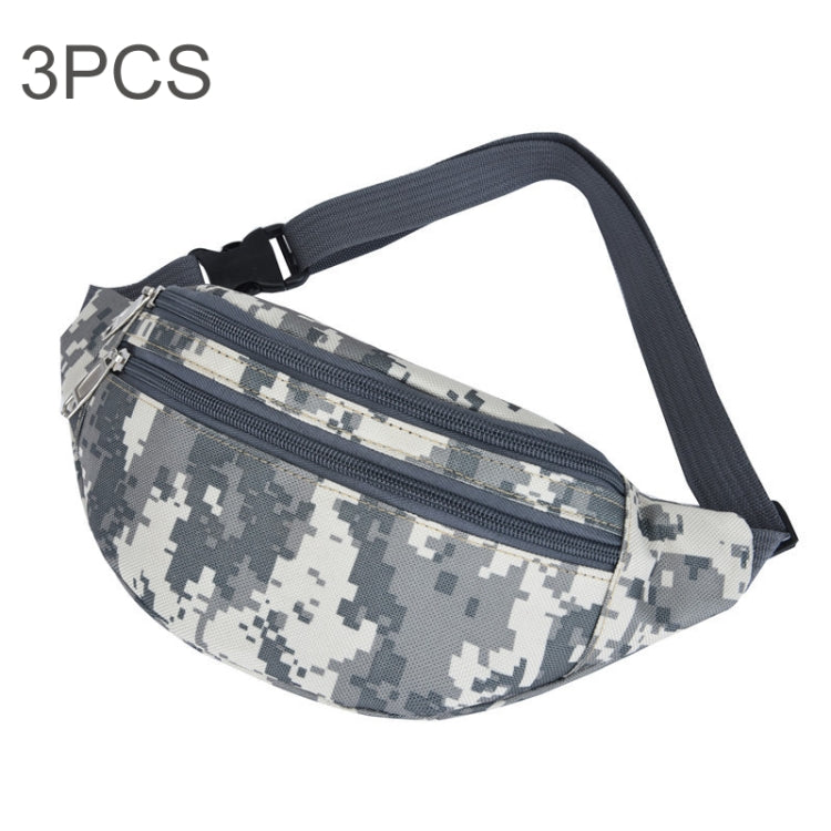 3 PCS Oxford Cloth Waist Bag Water-resistant Chest Bag Crossbody Bag