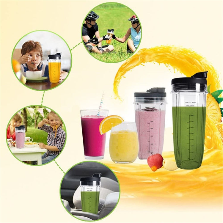For Nutri Ninja Auto IQ Series Blenders 2pcs 710ML(24oz) Measuring Scale Cup Mug