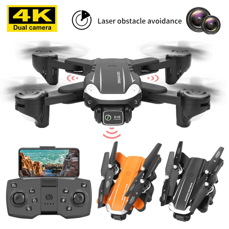 A11 4K HD Dual-Camera Optical Flow Quadcopter Smart Remote Control Aircraft with Light+ESC (Orange)