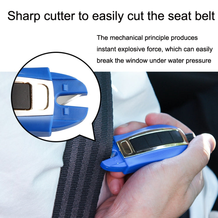 2PCS N938 Car Multi-Functional Safety Hammer Portable Mini Safety Window Breaking Hammer(Blue)