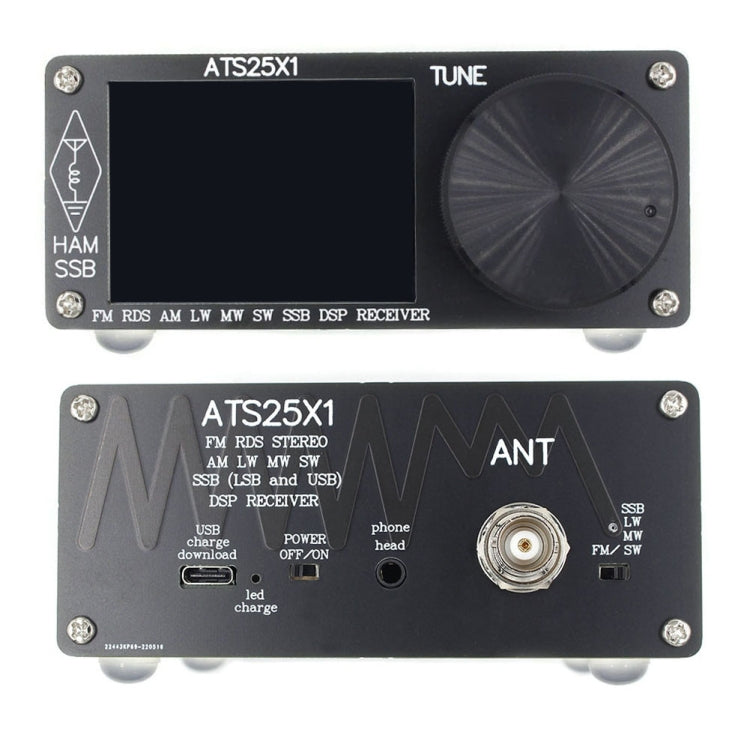 ATS-25X1 Updated Version Si4732 Chip 2.4-Inch Touch Screen All-Band Radio Receiver FM/LW/MW/SSB