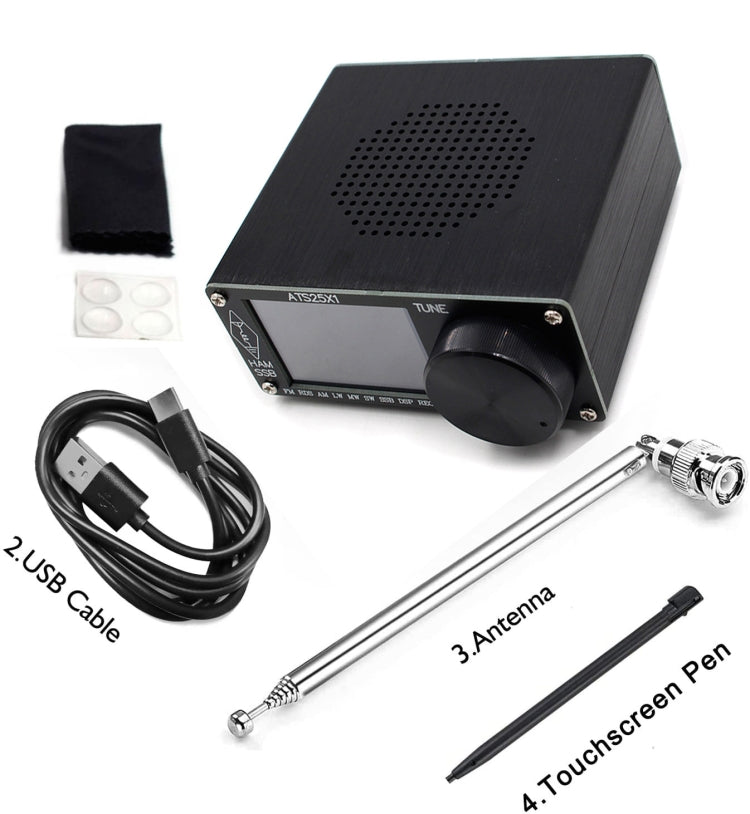 ATS-25X1 Updated Version Si4732 Chip 2.4-Inch Touch Screen All-Band Radio Receiver FM/LW/MW/SSB