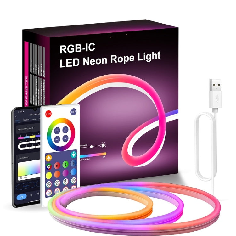 3m USB Illusion Music Neon 16 Million Colour DIY Light Strip, Specification: Graffiti WiFi