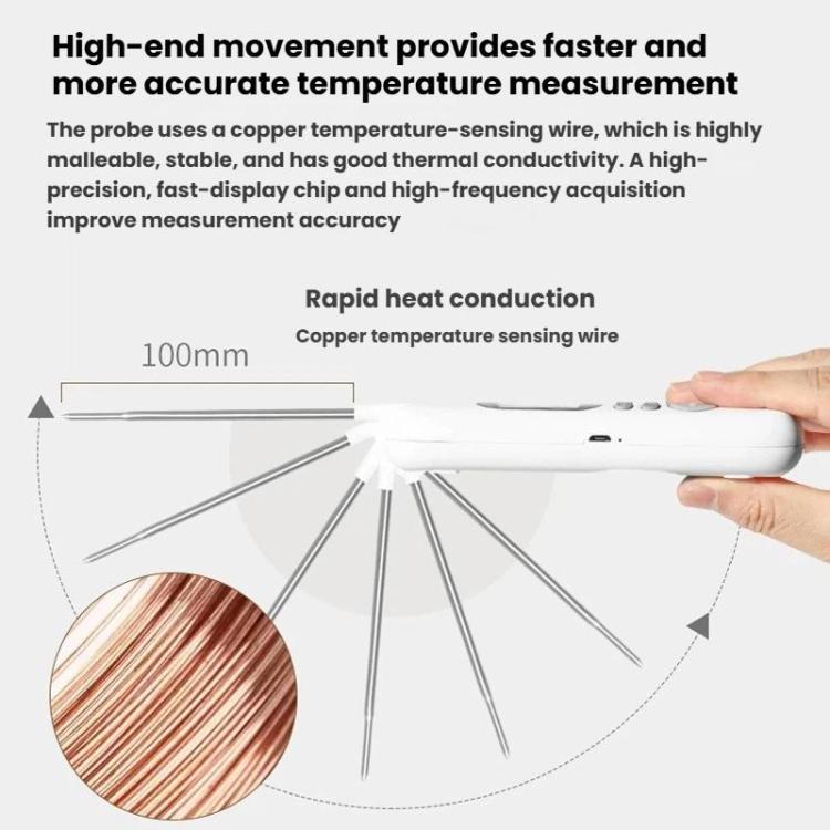 YZ6010 -50 To 300°C Electronic Food Folding Rechargeable Thermometer