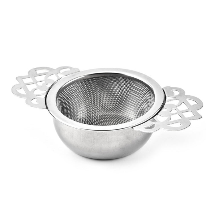 304 Stainless Steel Teapot Decorative Border Tea Filter, Color: Silver