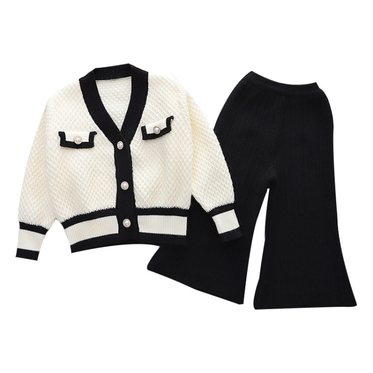 Baby Girls Winter Clothes Set Knit Sweater and Pants Autumn Girl Clothing, Size: