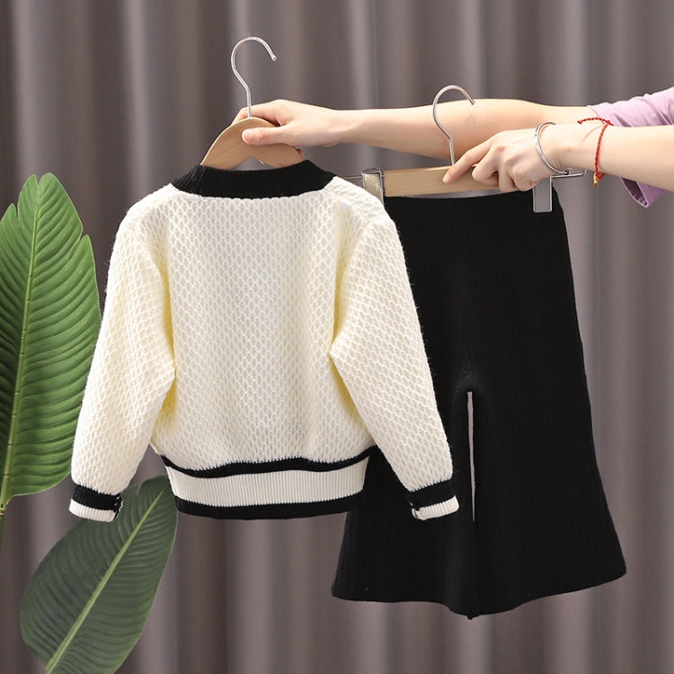 Baby Girls Winter Clothes Set Knit Sweater and Pants Autumn Girl Clothing, Size: