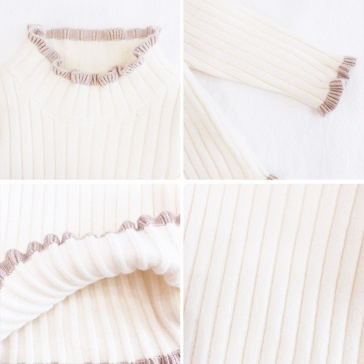 Autumn and Winter Girls Sweater Baby Warm Pullover Bottoming Shirt, Size: