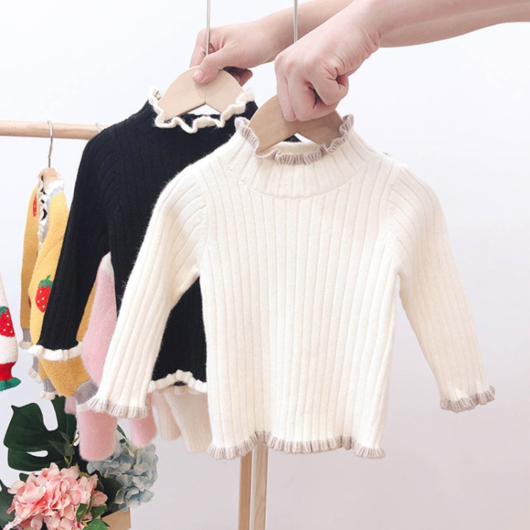 Autumn and Winter Girls Sweater Baby Warm Pullover Bottoming Shirt, Size: