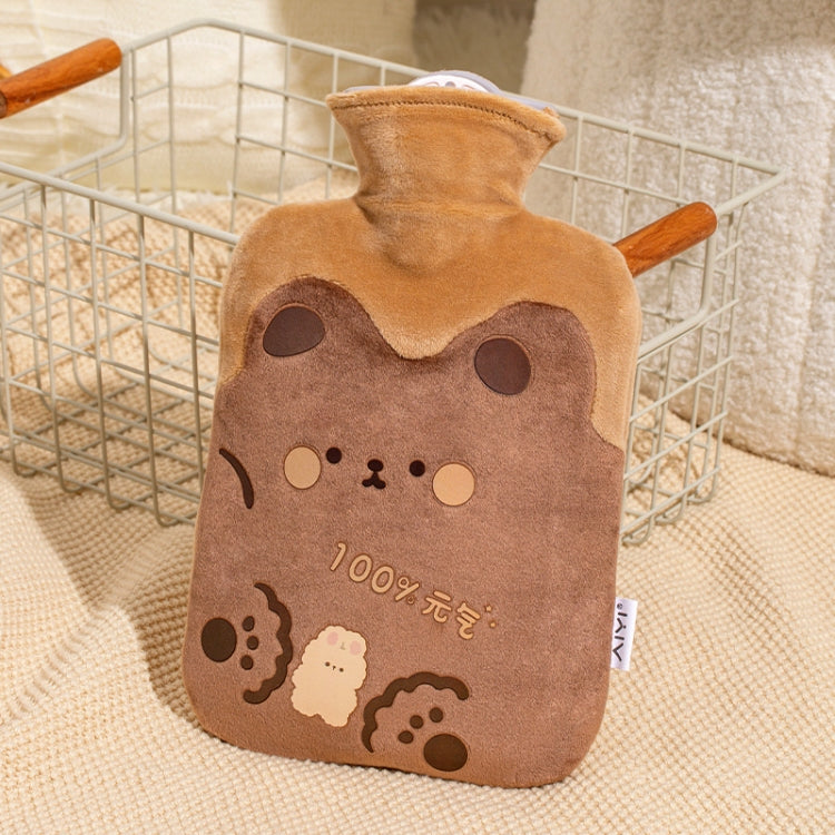 ZS103 Cartoon Plush Water-filled Explosion-proof Hot Water Bags, Spec: Brown Bear