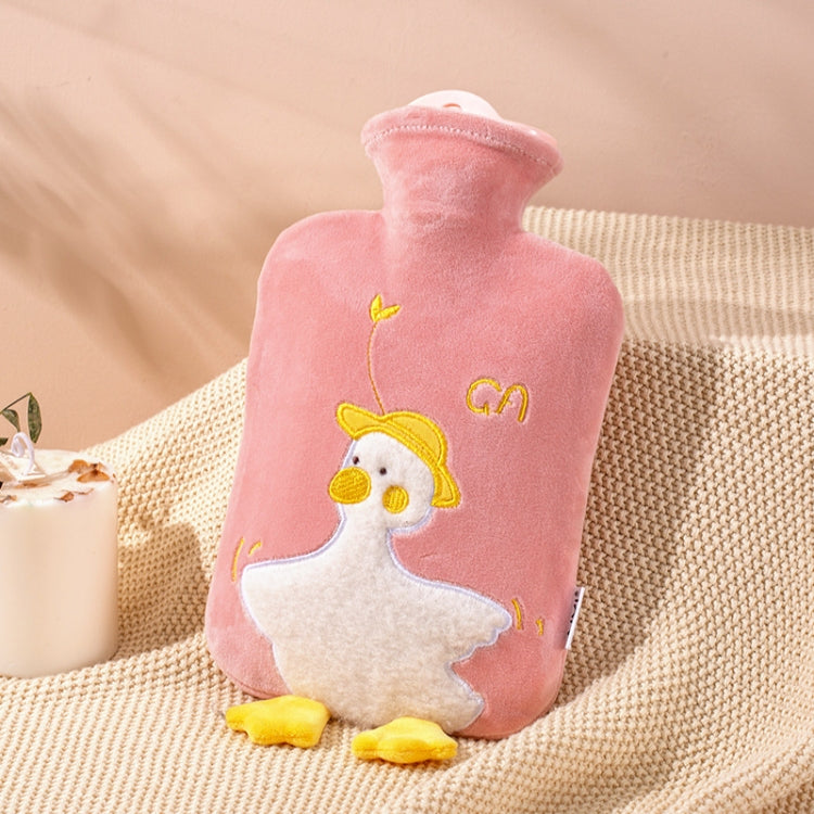 ZS103 Cartoon Plush Water-filled Explosion-proof Hot Water Bags, Spec: Pink Duck