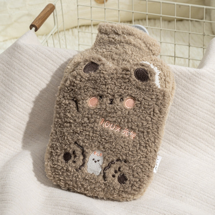 ZS103 Cartoon Plush Water-filled Explosion-proof Hot Water Bags, Spec: Intervened Coffee