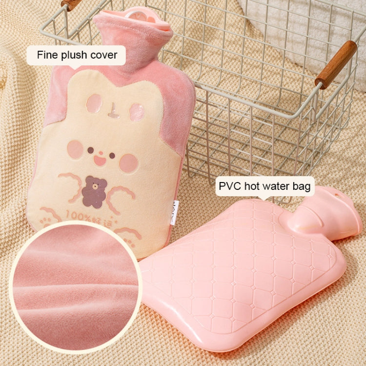 ZS103 Cartoon Plush Water-filled Explosion-proof Hot Water Bags, Spec: Intervened Khaki