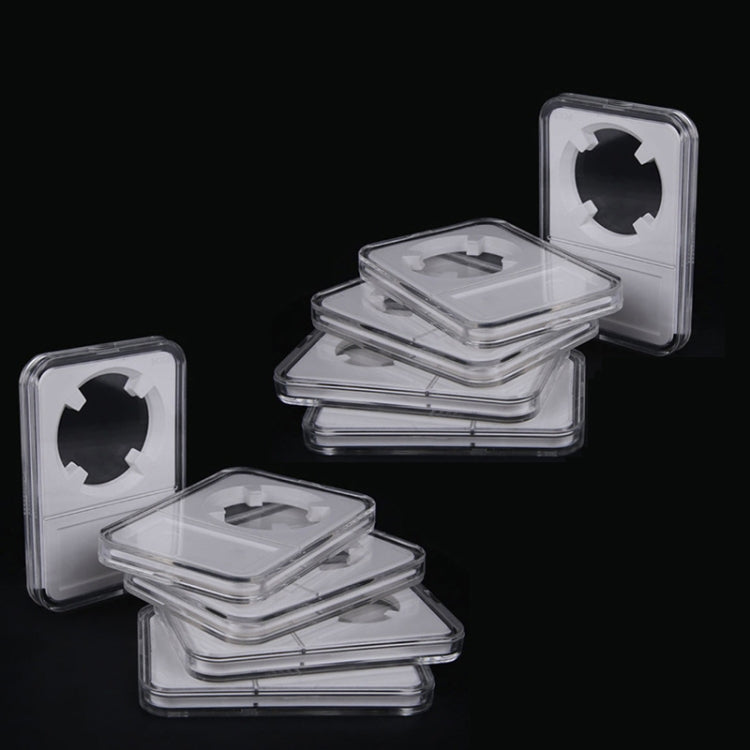 10 PCS Commemorative Coin Identification Rating Box Coin Collection Box, Color: White (38.5mm)