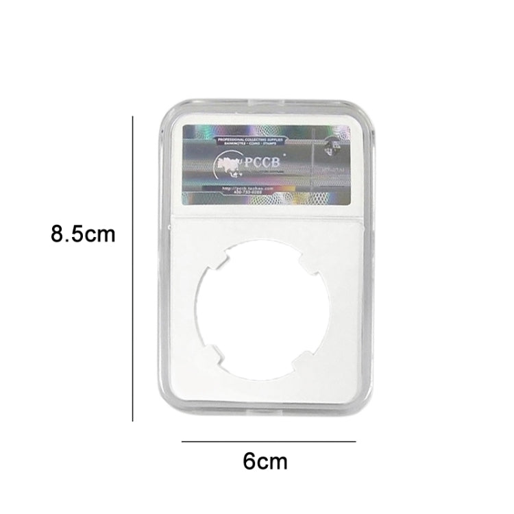 10 PCS Commemorative Coin Identification Rating Box Coin Collection Box, Color: White (38.5mm)