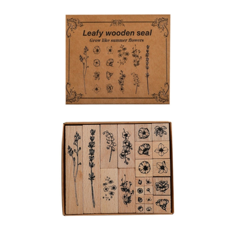 Handbook Seal Holly Wood Rubber Stamp Set(Life Is Like A Summer Flower)