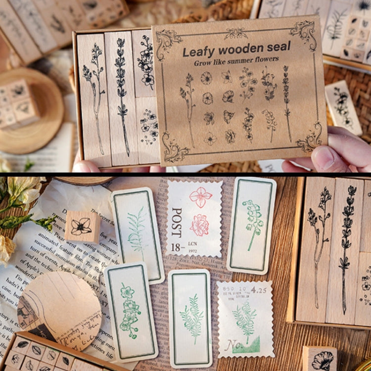Handbook Seal Holly Wood Rubber Stamp Set(Life Is Like A Summer Flower)