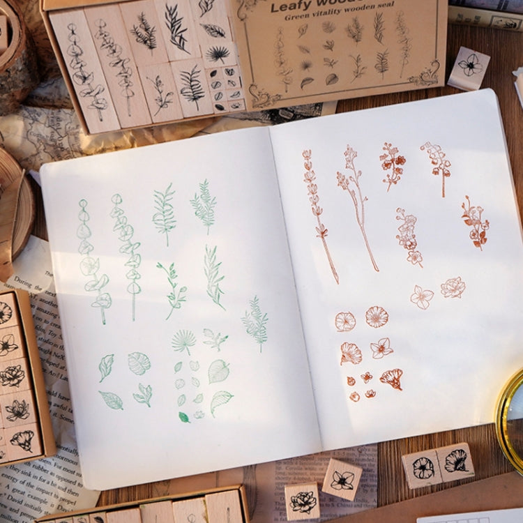 Handbook Seal Holly Wood Rubber Stamp Set(Life Is Like A Summer Flower)