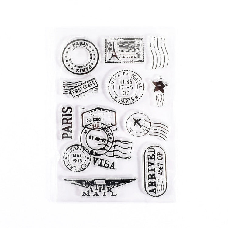5 PCS Vintage Botanical Arrangement Handbook Clear Silicone Stamp
