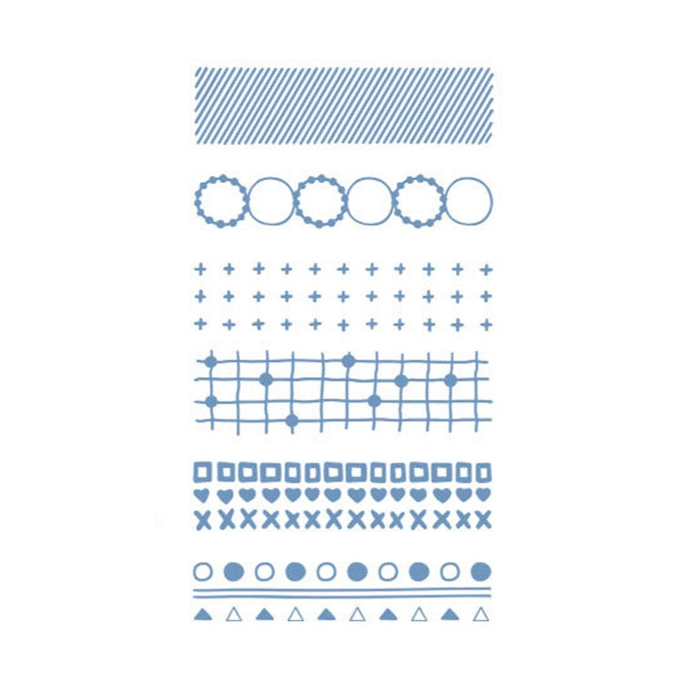 MMK09C 6PCS/Set Mini Cartoon Series Log Handbook DIY Decorative Stamps, Spec: Geometry