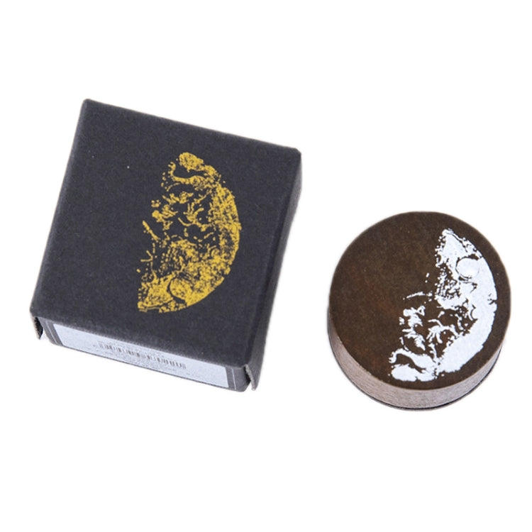 5 PCS Moon Phase Series Handbook Decoration DIY Wooden Stamp