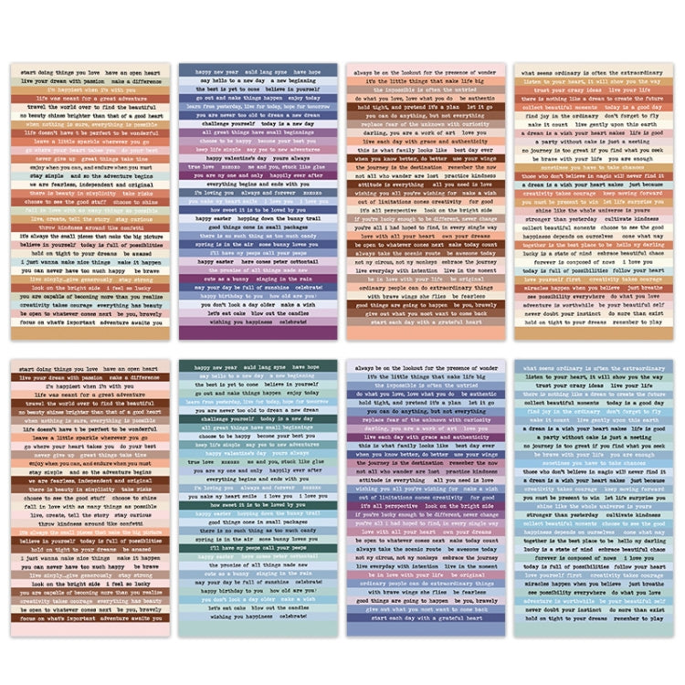 3 Sets Handbook DIY Vintage Text Sticker Material Pack