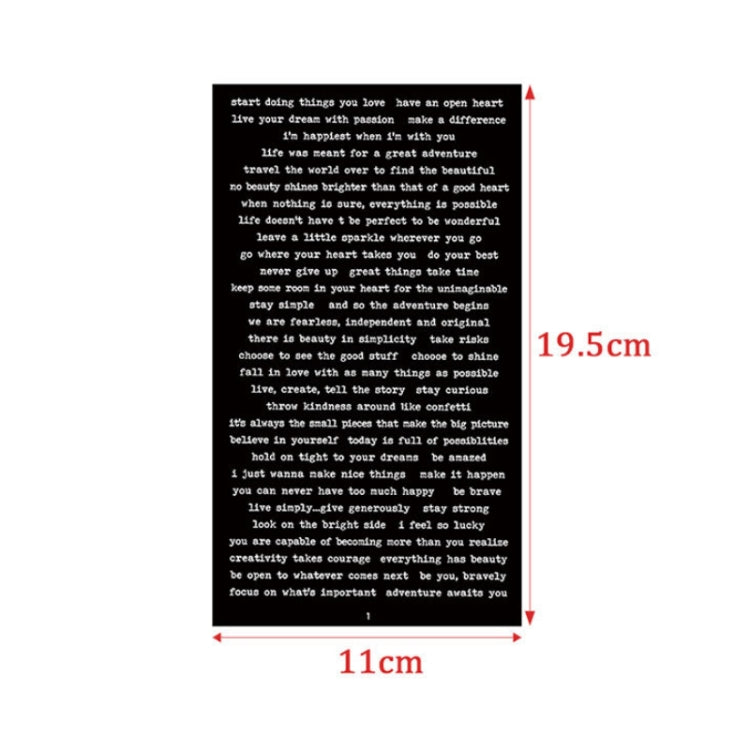 3 Sets Handbook DIY Vintage Text Sticker Material Pack