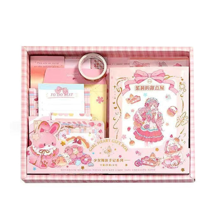 123 PCS / Set Jasmines Dessert House Simple Retro Handbook Set Material Notebook