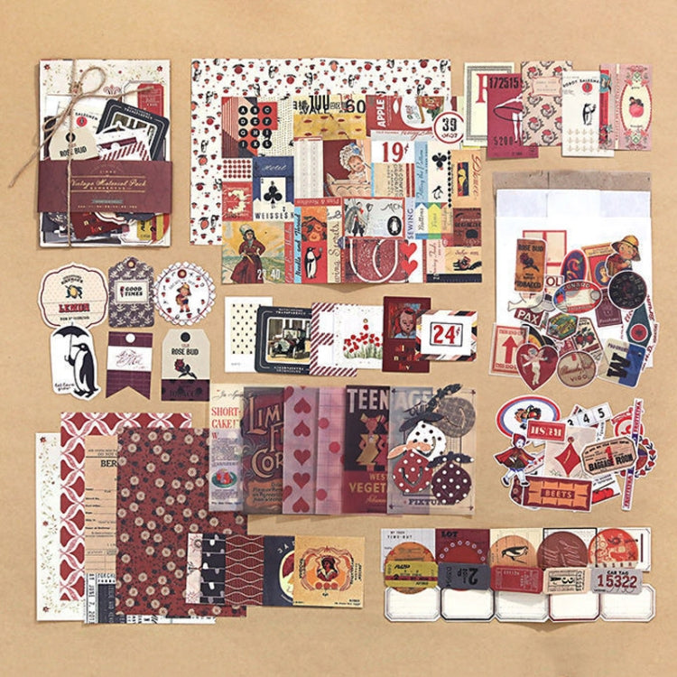 88 PCS/Sets Retro Handbook Background Paper DIY Scrapbooking
