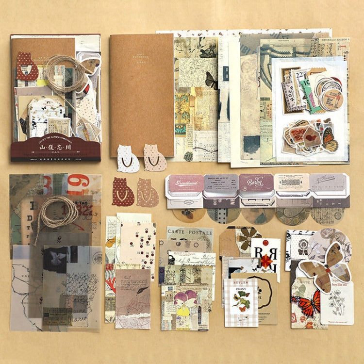 88 PCS/Sets Retro Handbook Background Paper DIY Scrapbooking