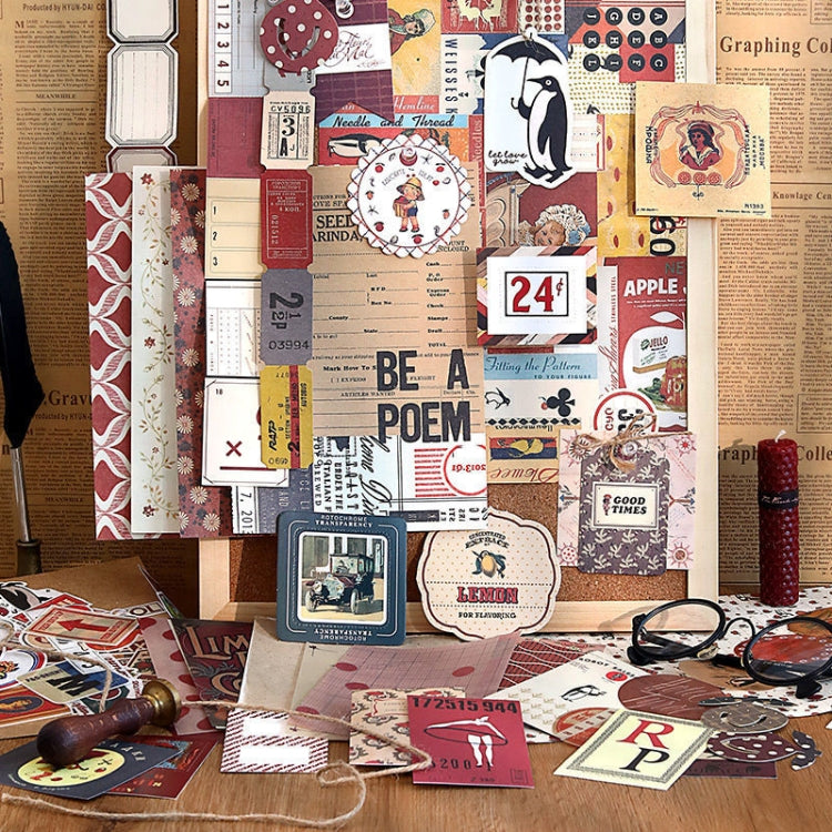 88 PCS/Sets Retro Handbook Background Paper DIY Scrapbooking