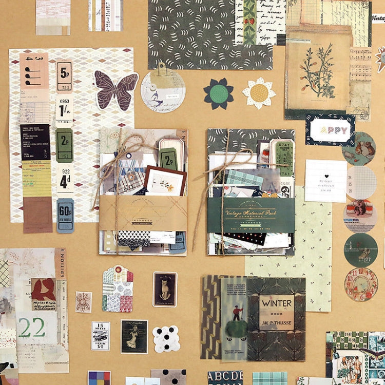 88 PCS/Sets Retro Handbook Background Paper DIY Scrapbooking