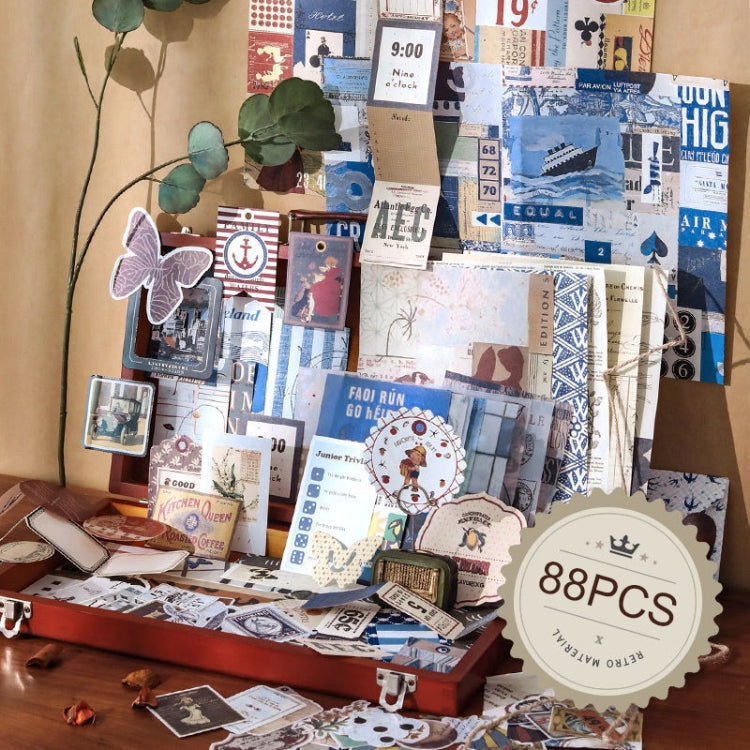 88 PCS/Sets Retro Handbook Background Paper DIY Scrapbooking