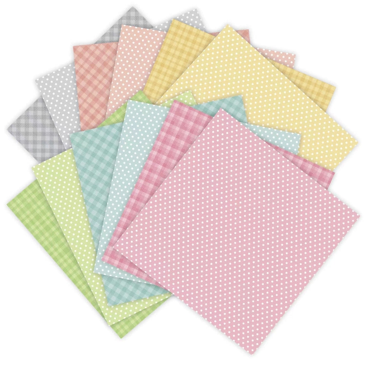 2 Sets 6 Inch Spring Color Style Scrapbooking Background Paper Art Handmade Crafts,Spec: 12 Sheets/Set