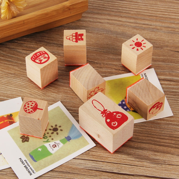 4 Sets 121 Cartoon Handbook Decoration Wooden Seals Diary Decoration Stamps