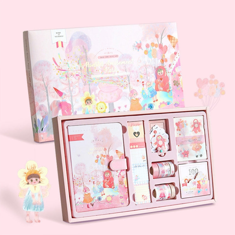 147 PCS/Set Cartoon Sticker Tape Handbook Cute Stationery Set, Spec: Little Monster
