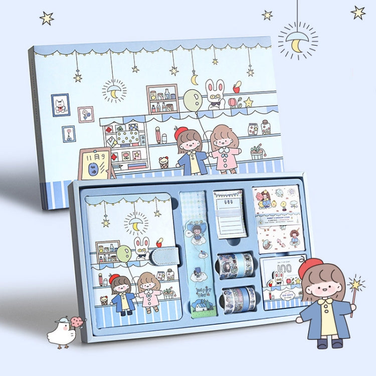 147 PCS/Set Cartoon Sticker Tape Handbook Cute Stationery Set, Spec: Grocery Store