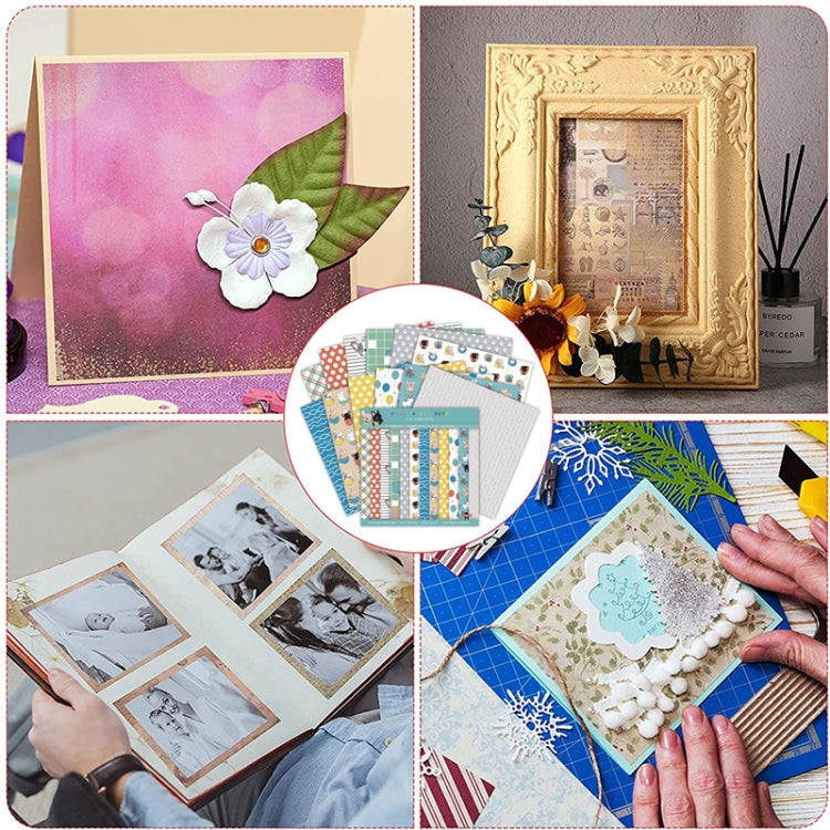 2 Sets 6 Inch 24 Sheets  Scrapbooking Background Paper Art Handmade Crafts(Have a Nice Day)