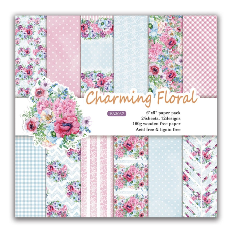 2 Sets PA2037-6 DIY Album Clipboard Handbook Card Background Paper, Size: 6 inch