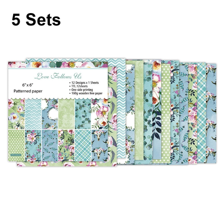 5 Sets Z104 6 inch DIY Album Capsing Book Handbook Card Making Background Paper