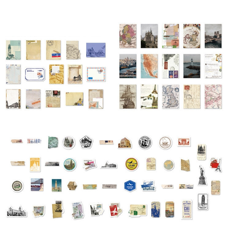 MMK17F Vintage Sticky Note Stickers DIY Handbook Material Set