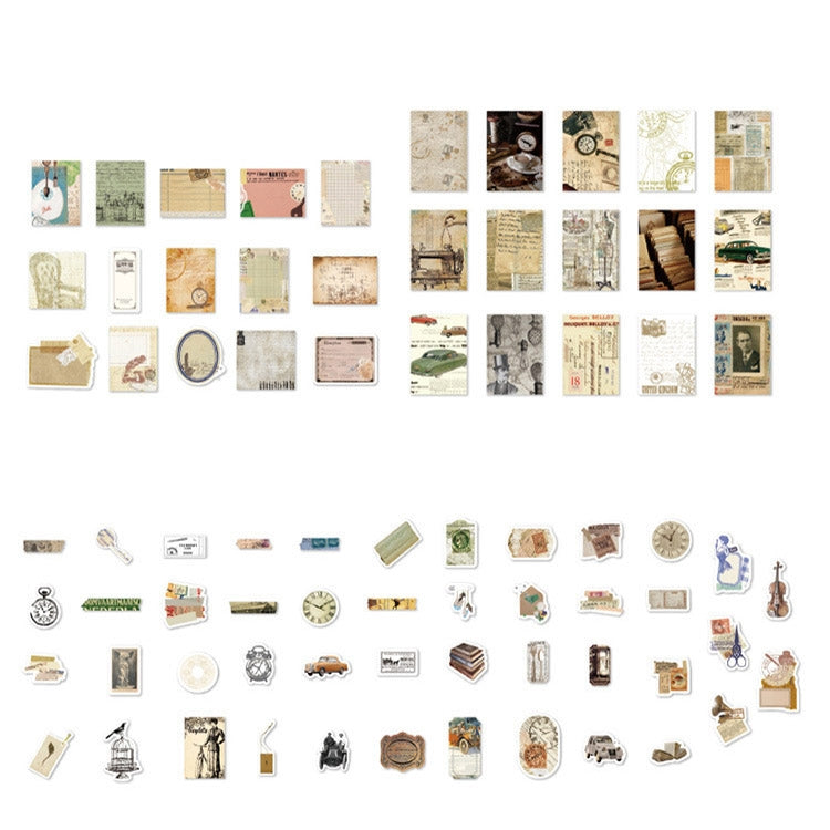 MMK17F Vintage Sticky Note Stickers DIY Handbook Material Set
