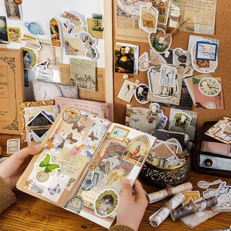 MMK17F Vintage Sticky Note Stickers DIY Handbook Material Set