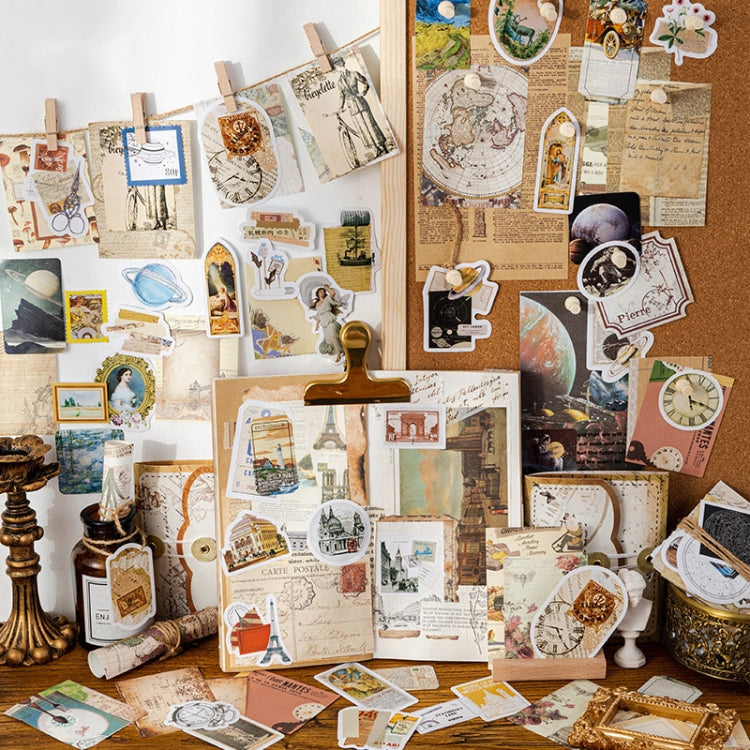 MMK17F Vintage Sticky Note Stickers DIY Handbook Material Set