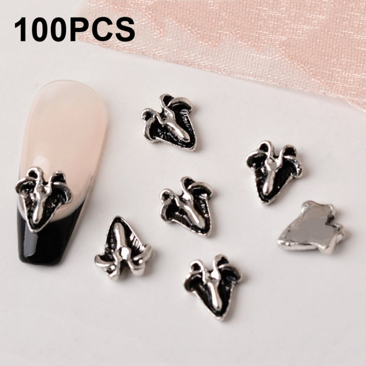 H820 100pcs Nail Crocodile Vintage Alloy Jewelry Nail Metal Accessories