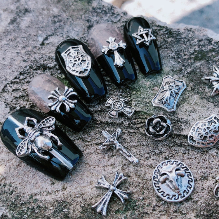H821 100pcs Nail Crocodile Vintage Alloy Jewelry Nail Metal Accessories