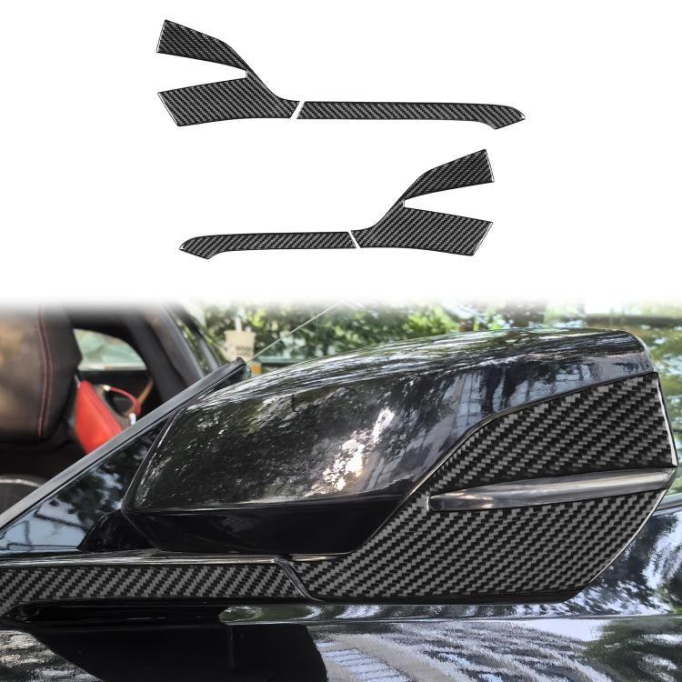 For Chevrolet Corvette C8 4pcs /Set Left-Hand Drive Rearview Mirror Anti-Scratch Stickers - Black