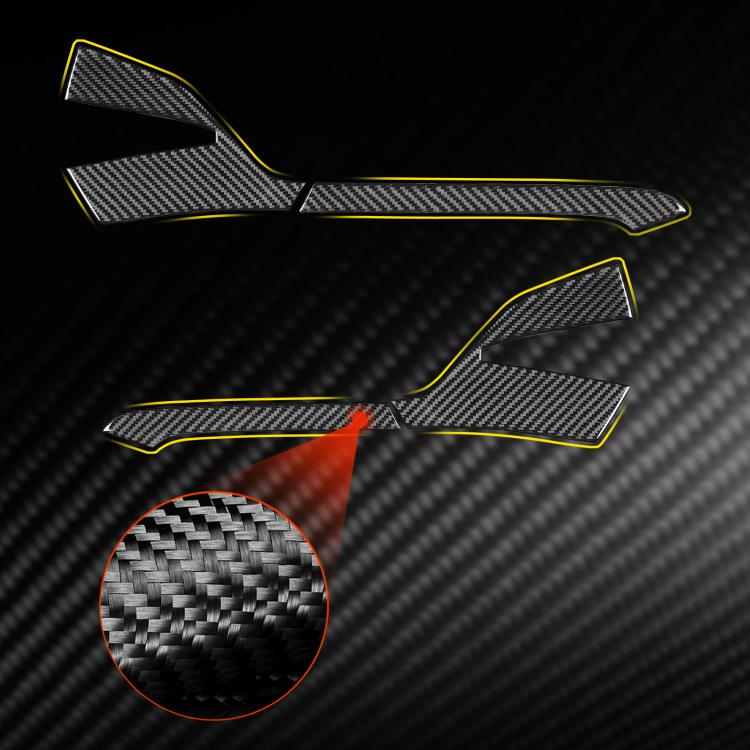 For Chevrolet Corvette C8 4pcs /Set Left-Hand Drive Rearview Mirror Anti-Scratch Stickers - Black
