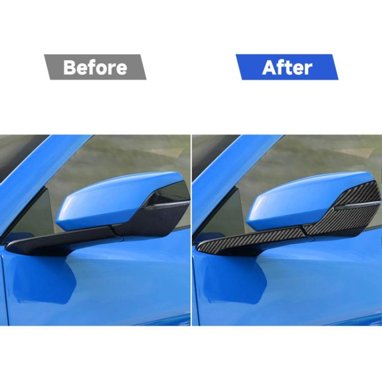 For Chevrolet Corvette C8 4pcs /Set Left-Hand Drive Rearview Mirror Anti-Scratch Stickers - Black