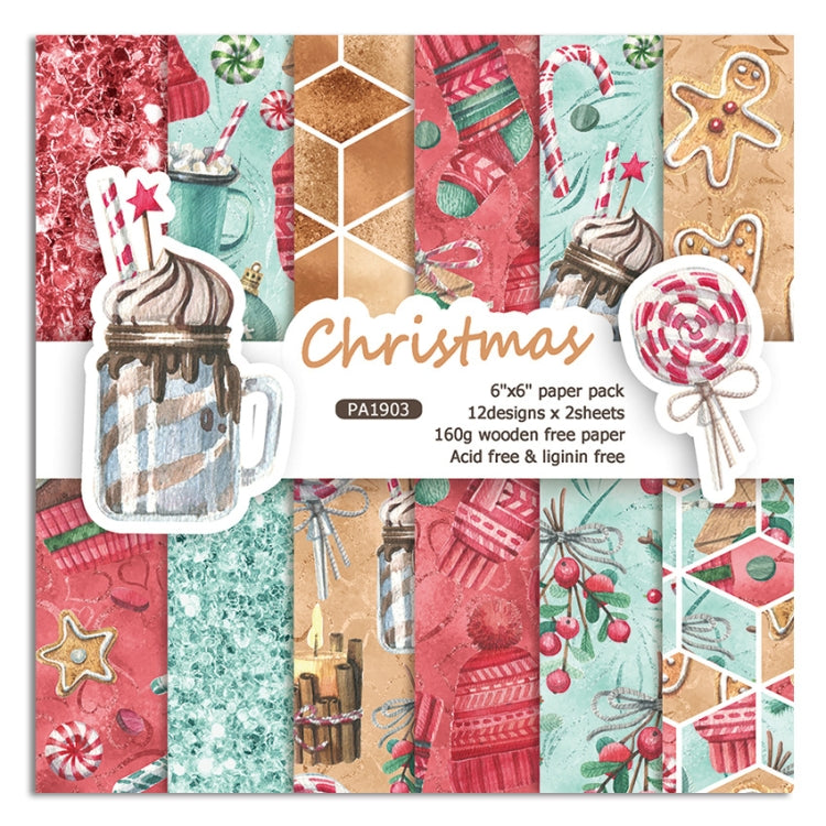 2 Sets PA1903 DIY Album Clipboard Handbook Card Background Paper, Size: 6 inch